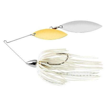 GRAN MOMENTO Nickel Frame Double Willow Spinnerbait White & Silver Fishing Lure GR2966845